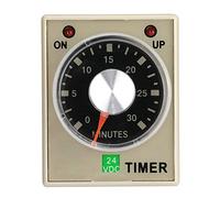 Relè temporizzato 24VDC AH3-3 con ritardo 60 minuti - Basso consumo, alta precisione, per automazione industriale e impianti elettrici (30m)