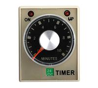 Relè temporizzato 24VDC AH3-3 con ritardo 60 minuti - Basso consumo, alta precisione, per automazione industriale e impianti elettrici (10 milioni)