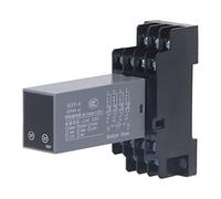 Relè Temporizzato 4 Canali con Display Digitale, Multifunzione, Base Inclusa, AC380V - Alta Precisione, Materiali Resistenti, Uso Industriale e Illuminazione Stradale (AC36V)