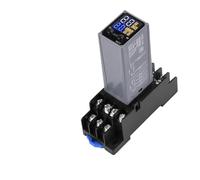 Relè temporizzato a cristalli liquidi H3Y-2/4 AC 220V DC 12V 24V Doppio tempo con base Piccolo display digitale Controllo tempo ciclo Delay(AC 220V)