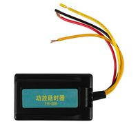 Relè Temporizzato Audio Auto 12v in ABS Nero per Accensione | Sequenza All'avvio, Protegge Apparecchi e Circuito, per Installazione su Unità e Impianto Veicolo
