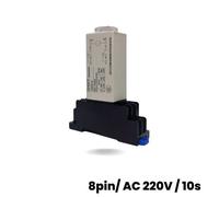 Relè temporizzato con collegamento su guida DIN (8 pin/220 V CA/10 s)