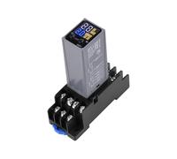 Relè temporizzato digitale H3Y-2/4 220V24V Doppio orario con base Piccolo display digitale Controllo tempo ciclo Delay(Brown)