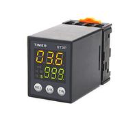 Relè temporizzato digitale LCD ST3P-1Z ST3P-2Z ST3P-2ZH ritardato programmabile Ritardo spegnimento 12V/24V/220V con base presa PF083A(ST3P-1Z 110V)