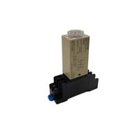 Relè temporizzato digitale Manopola rotante DPDT 10S/30S/60S/3M/5M/10M/30M/60M Relè temporizzatore ritardato AC220V DC24V 12V H3Y-2 con base(AC220V,30S)