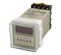 Relè temporizzato DPDT con ritardo di accensione DH48S-2Z AC 220V 110V AC/DC 24V 12V con presa Timer di ritardo serie DH48S con base(220VAC)