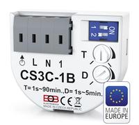 Elektrobock CS3C-1B - Relè di ritardo a incasso, bianco, con morsetti a incastro, compatto