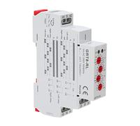 Relè temporizzato multifunzione, timer a ciclo alternato a doppio ritardo con indicatore LED ignifugo regolabile, versione modulare AC230V 10 milioni di volte