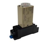 Relè temporizzatore con ritardo 10S/30S/60S/3M/5M/10M/30M/60M AC220V DC24V 12V H3Y-2 con presa(AC220V,10S)