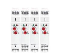 Relè temporizzatore di accensione e spegnimento ritardato, tipo elettronico, 16 A, AC 230 V o AC/DC 12-240 V, GRT8-A/B/At/Bt, 1 pezzo(GRT8-A2-ACDC12-240V)