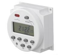 Relè timer digitale DC12V con display LCD, relè temporale 16A per illuminazione stradale, 17 programmi a settimana, montaggio a pannello, correzione automatica dell'ora estiva, memoria di interruzione
