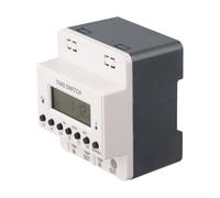 Relè timer digitale KG316T AC220V 60A-100A timer programmabile con display LCD 28 tempi di regolazione per controllo motore illuminazione montaggio a parete o binario grigio (60A)