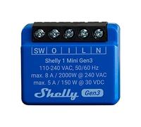 Relè Wi-Fi Shelly 1 Mini Gen3 Controllo universale, Wi-Fi e Bluetooth, Da incasso