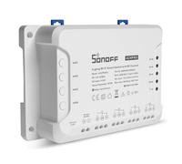 Relè Wi-Fi Sonoff 4CH Pro R3 Controllo illuminazione e dispositivi, RF 433 MHz, Per quadro DIN