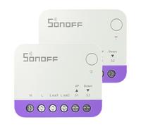 SONOFF Matter Interruttore Tapparelle Intelligente MINI-RBS, Wi-Fi 2,4GHz, Dim. Ridotte, Controllo Percentuale, Compat. Alexa/Google Home/HomeKit/Home Assistant, Filo Neutro Necessario, Conf. 2