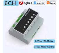 Relè Zigbee Smart Tuya 6/16CH da Guida DIN - Domotica App Alexa Google Voice