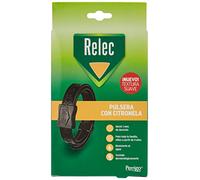 Relec Bracciale nero antizanzare con citronella per tutta la famiglia, dai 3 anni in su