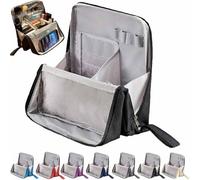 Relevanton Standing Makeup Bag, Doresty Standing Makeup Bag Smart Partitioning, Doresty, Multi-purpose Large Capacity Oxford Cloth Standing,Portable, Large Capacity (Black)