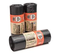 Relevo Grandi Sacchi Neri Resistenti - 150 L, Robusti Sacchi per Immondizia Fino a 100 kg di Peso, 100% Riciclati e Impermeabili