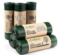 Relevo Sacchi Spazzatura 100% riciclati, 100 litri, 60 unità