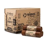 Relevo Sacchi Spazzatura con Laccetti, 100% riciclati, 20 litri, 525 unità