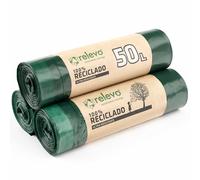 Relevo Sacchi Spazzatura 100% riciclati, 50 litri, 30 unità