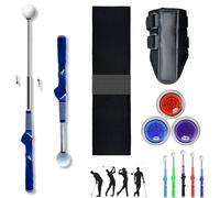 Reliablevalidity Golf Ball Marke, Golf Trainer-Golf Ball Marker Round cap Clip Mark with Level Function, Complete Golf Practice Set, Easy-Attach Line Marker Tool (Blue)