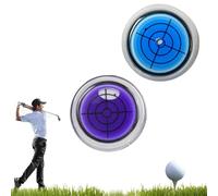 Reliablevalidity Golf Ball Marke, Golf Trainer-GolfBall Marker Round Cap Clip Mark with Level Function with Hat Clip, Ideal GolfGift for Men & Women (2Pcs D)