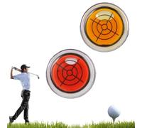 Reliablevalidity Golf Ball Marke, Golf Trainer-GolfBall Marker Round Cap Clip Mark with Level Function with Hat Clip, Ideal GolfGift for Men & Women (2Pcs A)