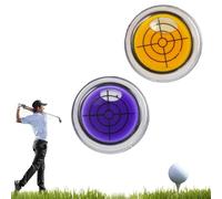 Reliablevalidity Golf Ball Marke, Golf Trainer-GolfBall Marker Round Cap Clip Mark with Level Function with Hat Clip, Ideal GolfGift for Men & Women (2Pcs E)