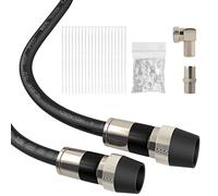 RELIAGINT Cavo coassiale RG6 da 15 m, cavo coassiale per TV con avvio resistente alle intemperie, ideale per esterni, cavo TV e prolunga antenna, Tri-Shield, resistente ai raggi UV, resistente al