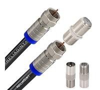RELIAGINT RL - Cavo TV RG6, impermeabile, con connettore F in rame F81/RF per estensione, video HD ad alta velocità fino, TV satellitare, cavo coassiale antenna