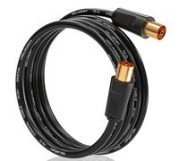 RELIAGINT RL Flex Cavo antenna TV 5m, prolunga coassiale maschio/femmina 75 ohm, conduttore in rame puro, per digitale terrestre, TV via cavo e satellitare (DVB-T/T2/C/S/S2), Nero