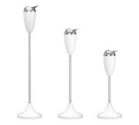 RELIANCER Posacenere da pavimento con coperchio, regolabile da 54,6 cm a 88,9 cm, portacenere per sigari da esterno, in acciaio inox, con base ponderata, per smaltimento di sigarette per casa e patio