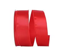 Reliant Ribbon 92575W-065-40K - Nastro in raso, 2-1/2" x 50 m, colore: Rosso
