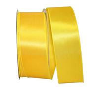 Reliant Ribbon 92575W-079-40K - Nastro in raso Value Wired Edge, giallo, 2-1/2" x 50 m