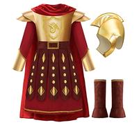 ReliBeauty Costume da Soldato Romano Bambino Vestito da Centurione Romano Bambini con Elmo e Mantello,120