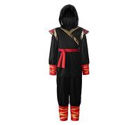ReliBeauty Ninja Costume bambino Set 2 in 1 di Costumi di Carnevale Halloween Cosplay,10-11 anni