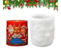 Relief 3d Relief Girl Babbo Natale forme di cemento - forme di di silicone di Natale, forma di sapone fatta a mano in silicone, per in gesso resina epossidica per celebrazioni della fa