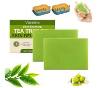 Relief Soap Bar, Tea Tree Oil Soap, Natural Foot & Body Soaps for Healthy Skin, Plant-Based Formula for Face & Body, Odor Control & Daily Refreshing Cleanse (2pcs)