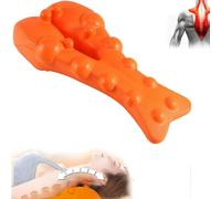 Relieflylab, trapezio, barella per schiena, massaggiatore trapezio, per rilassare collo e spalle, allevia il dolore alla parte superiore della schiena (colore arancione)