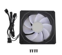 Relier Air CPU, da 800 a 1800 Giri/Min, Ventola PWM a 4 Pin da 120 Mm, Luce a LED Argb a 3 Pin, 9 Lame a Ventola, Ventola più Coretta per la Custodia per Computer (Lame inversa)