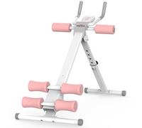 RELIFE REBUILD YOUR LIFE Máquina de Ejercicios Abdominales Entrenador Abdominal Plegable Ab Cruncher Equipo de Entrenamiento de Fuerza para Gimnasio en Casa 180kg (rosa)
