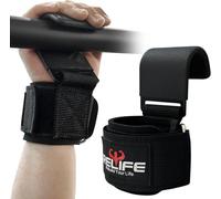 RELIFE RIBUILD YOUR LIFE Ganci per Sollevamento Pesi Cinghie Palestra con Supporto Polsi Powerlifting Fitness Trazioni e Allenamento di Forza Assistito Uomo e Donna (1 Coppia)
