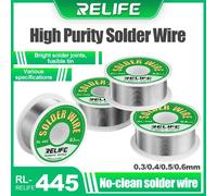 RELIFE RL-445 0.3/0.4/0.5/0.6mm Filo di Saldatura ad Alta Purezza Nucleo di Colofonia Filo di Stagno Vari Pesi di Saldatura Elettronica