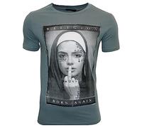 Religion Born Again - Maglietta da uomo, grigio ferro, L