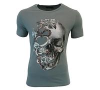 Religion Clothing SKULL of SNAKE - Maglietta da uomo, grigio ferro, L
