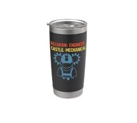 Religion Engineer Castle Mechanical Funny Engineering Bicchiere termico in acciaio inox doppia parete