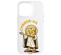 Religione del formaggio Cheesy Jesus Cheese-Us Pun Cristianesimo Custodia per iPhone 15 Pro Max
