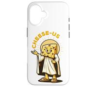 Religione del formaggio Cheesy Jesus Cheese-Us Pun Cristianesimo Custodia per iPhone 16